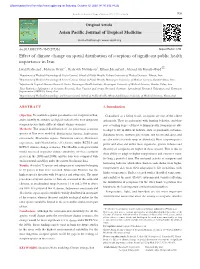 Effect of Climate Change on Spatial Distribution of Scorpions of Significant Public Health Importance in Iran