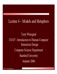Models and Metaphors