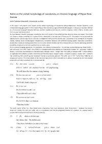 Notes on the Verbal Morphology of Loxodumau, an Oceanic Language of Papua New Guinea
