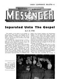 Separated Unto the Gospel