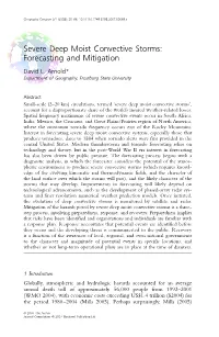 Severe Deep Moist Convective Storms: Forecasting and Mitigation David L