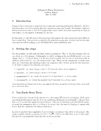 Advanced Data Structures 1 Introduction 2 Setting the Stage 3