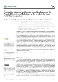 Fouling Identification for Nanofiltration Membrane and the Potential