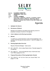 Selby District Council Is Currently Preparing Its Core Strategy of the Local Development Framework (LDF)