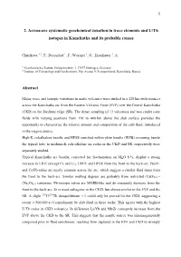 2. Across-Arc Systematic Geochemical Zonation in Trace Elements and U/Th Isotopes in Kamchatka and Its Probable Causes