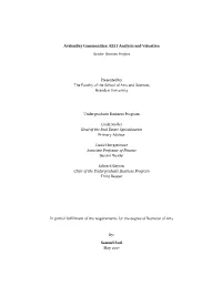 Avalonbay Communities: REIT Analysis and Valuation Senior Honors Project