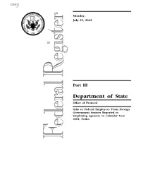 Department of State Office of Protocol