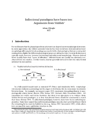 Inflectional Paradigms Have Bases Too: Arguments from Yiddish∗