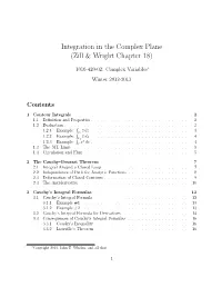 Integration in the Complex Plane (Zill & Wright Chapter