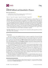 LIBOR Fallback and Quantitative Finance