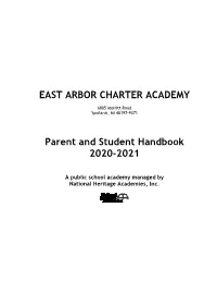 Parent and Student Handbook 2020-2021