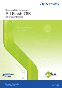 Renesas Microcomputer All Flash 78K Microcontroller