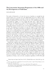 The Lancastrian Armament Programme of the 1450S and the Development of Field Guns