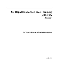 Training Directory Release 1