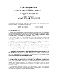 2019 CFOS Orchid Show Schedule Revised