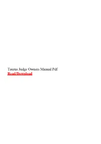 Taurus Judge Owners Manual Pdf