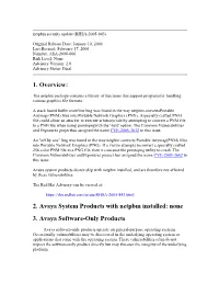 2. Avaya System Products with Netpbm Installed: None 3
