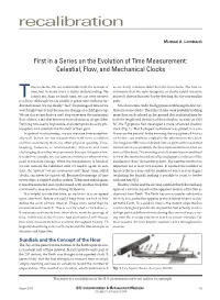 Celestial, Flow, and Mechanical Clocks