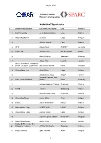 Elsevier Statement Signatories