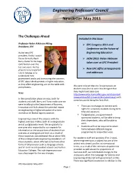 Engineering Professors' Council Newsletter May 2011