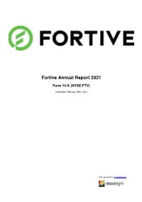 Fortive Annual Report 2021