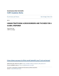 Human Trafficking Across Borders and the Need for a Global Response