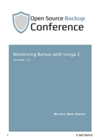 Monitoring Bareos with Icinga 2 Version: 1.0