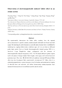 Observation of Electromagnetically Induced Talbot Effect in an Atomic System