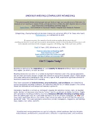 Understanding Compulsive Hoarding