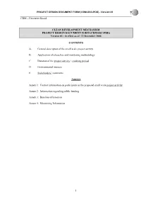 CDM – Executive Board CLEAN DEVELOPMENT MECHANISM PROJECT DESIGN DOCUMENT FORM (CDM-SSC-PDD) Version 03