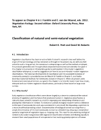Classification of Natural and Semi-Natural Vegetation