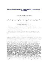 Constituent Assembly of India Debates (Proceedings) - Volume Xi