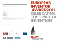 European Inventor Award 2011 Brochure
