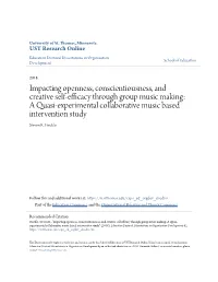 Impacting Openness, Conscientiousness, and Creative