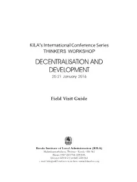 THINKERS WORKSHOP DECENTRALISATION and DEVELOPMENT 20-21 January 2016