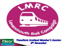 Transform Scotland Member's Session 6Th November