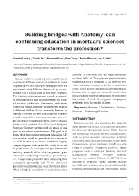 Building Bridges with Anatomy: Can Continuing Education in Mortuary Sciences Transform the Profession?
