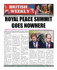 Charles and William Finally Hold Talks with Harry...But