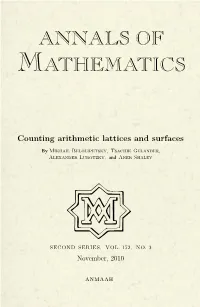Counting Arithmetic Lattices and Surfaces