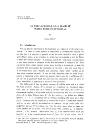 On the Laplacian on a Space of White Noise Functionals