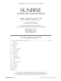 Program Notes