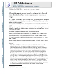 Differentiating Gold Nanorod Samples Using Particle Size and Shape Distributions from Transmission Electron Microscope Images
