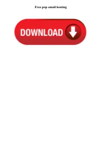 Free Pop Email Hosting