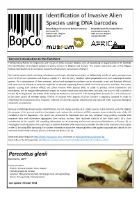 Identification of Invasive Alien Species Using DNA Barcodes