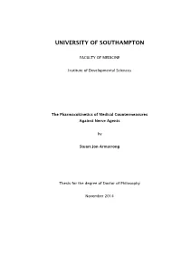 PK of Medcm Against Nerve Agents, Which Have Been Integrated with PK and PD Data for the Nerve Agents Sarin and VX