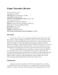 Game Narrative Review