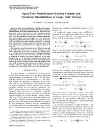 Space-Time Finite-Element Exterior Calculus and Variational Discretizations of Gauge Field Theories