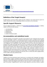 Support Measures for Learners in Higher Education