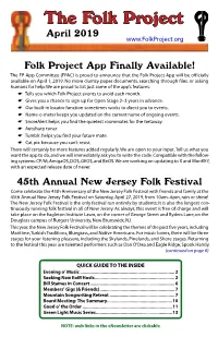 The Folk Project April 2019