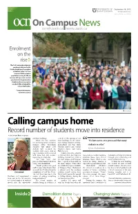 Calling Campus Home Record Number of Students Move Into Residence  Shannon Boklaschuk Residence Buildings